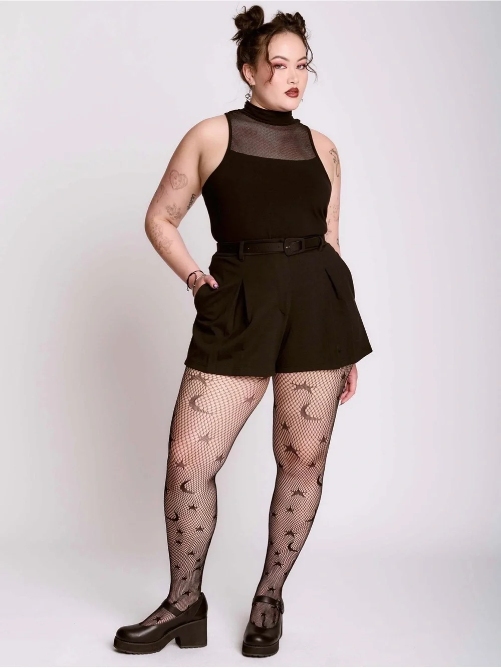 NWT Midnight Hour “Bewitched Shorts” High Waisted Stretch with Belt Small